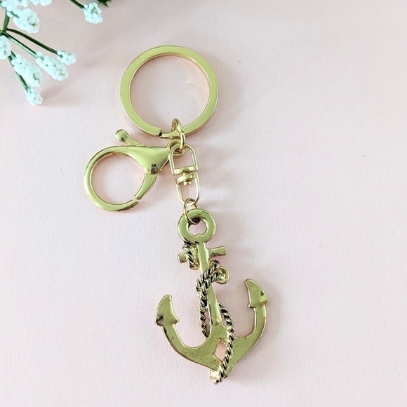 ANCHOR Keychain | Handcrafted By Me | Made with new and preloved items - Picture 2 of 3
